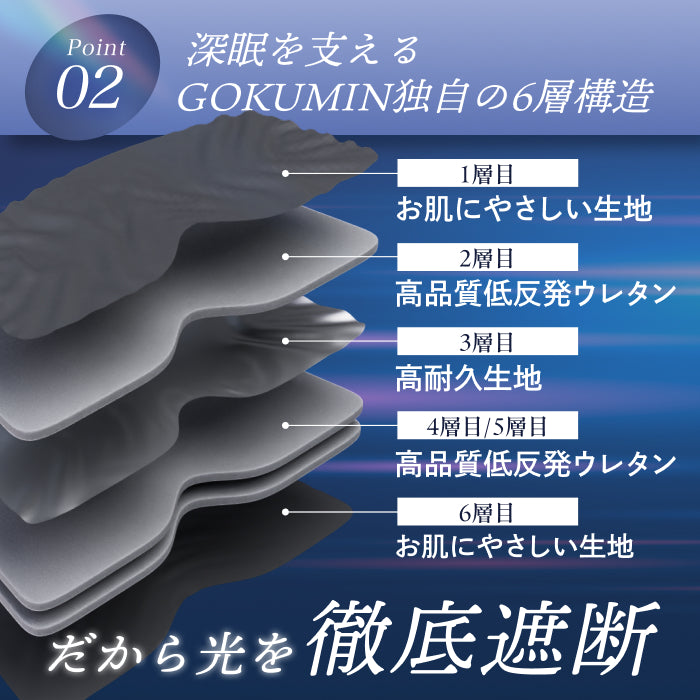 【完全無光で、身体が睡眠モードに切り替わる】CICAアイマスク-3Dエアフィット-