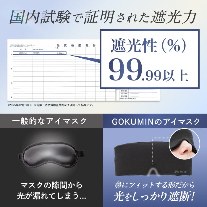 究極遮光の決定版。本気の睡眠に、本気のアイマスク】CICAアイマスク