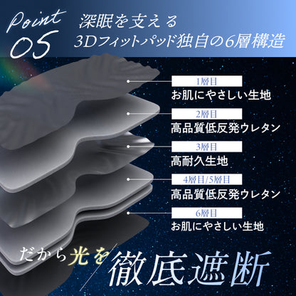 【究極遮光の決定版。本気の睡眠に、本気のアイマスク】CICAアイマスク-ナイトロック-