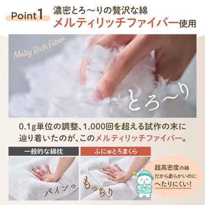 【極上のやわらかさで とろける寝心地】ふにゅとろまくら