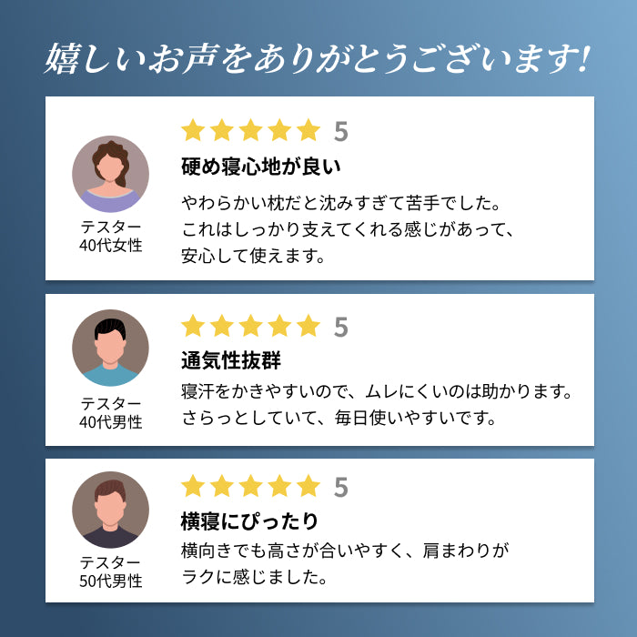 【横向き寝を考えた硬め・高め洗えるファイバーピロー】ハードファイバーピロー