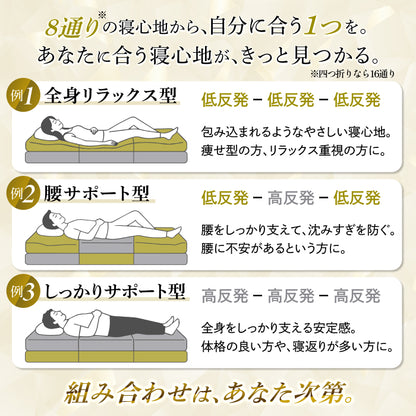 【低反発と高反発×2層で自分仕様の寝心地へ】プレミアムハイブリットマットレスNEO