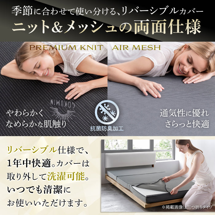 低反発と高反発×2層で自分仕様の寝心地へ】プレミアムハイブリット