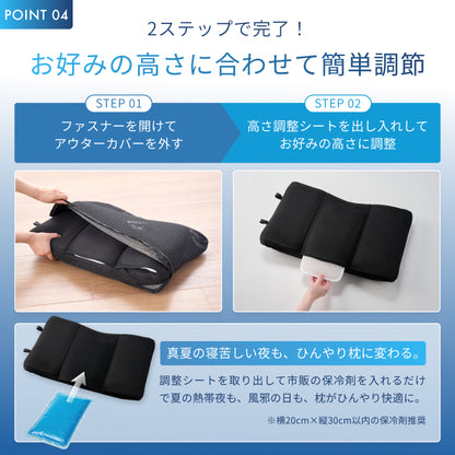 【全面メッシュで高通気×丸洗いOK】涼感メッシュ枕