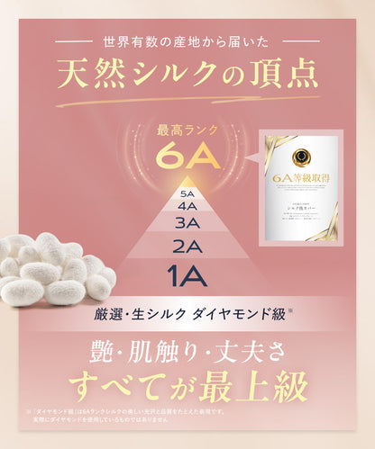 【厳選天然シルクを贅沢に使用、眠るたびに、するんとなめらかな感触。 】シルク枕カバー