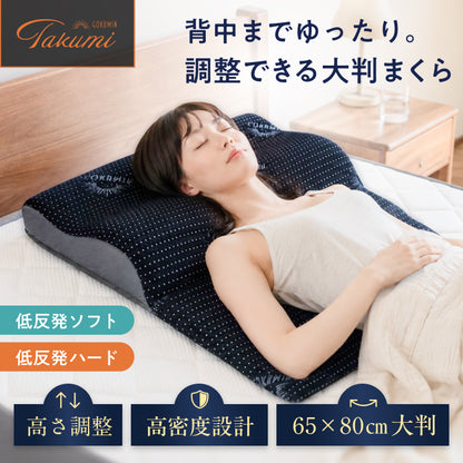 【14段階×20通り×大きめ低反発枕65×80cm】グランピロー ソフト/ハード