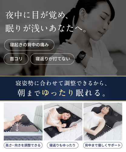【14段階×20通り×大きめ低反発枕65×80cm】グランピロー ソフト/ハード
