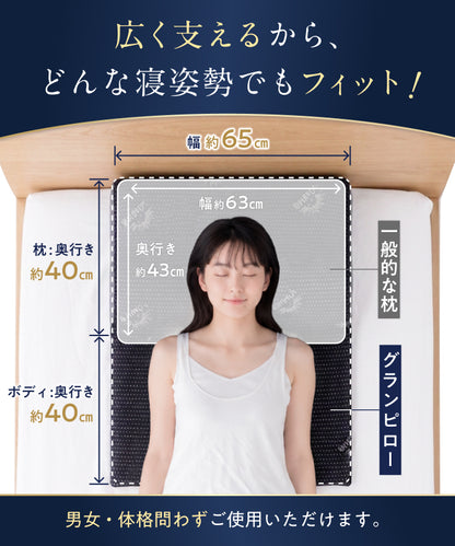 【14段階×20通り×大きめ低反発枕65×80cm】グランピロー ソフト/ハード