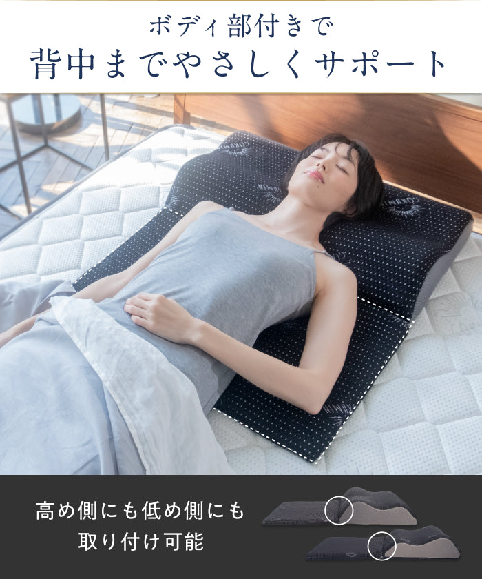 【14段階×20通り×大きめ低反発枕65×80cm】グランピロー ソフト/ハード