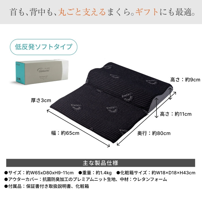 【14段階×20通り×大きめ低反発枕65×80cm】グランピロー ソフト/ハード
