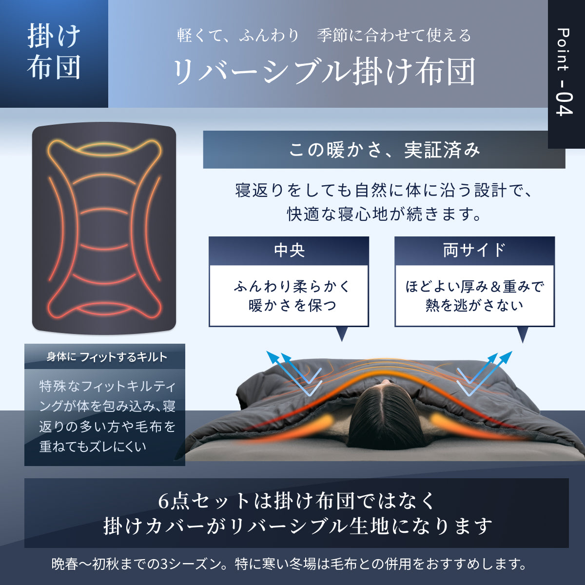 【新生活にも来客用にも、これ1つで】掛け布団・敷き布団・枕のSIMPLE 布団3点セット