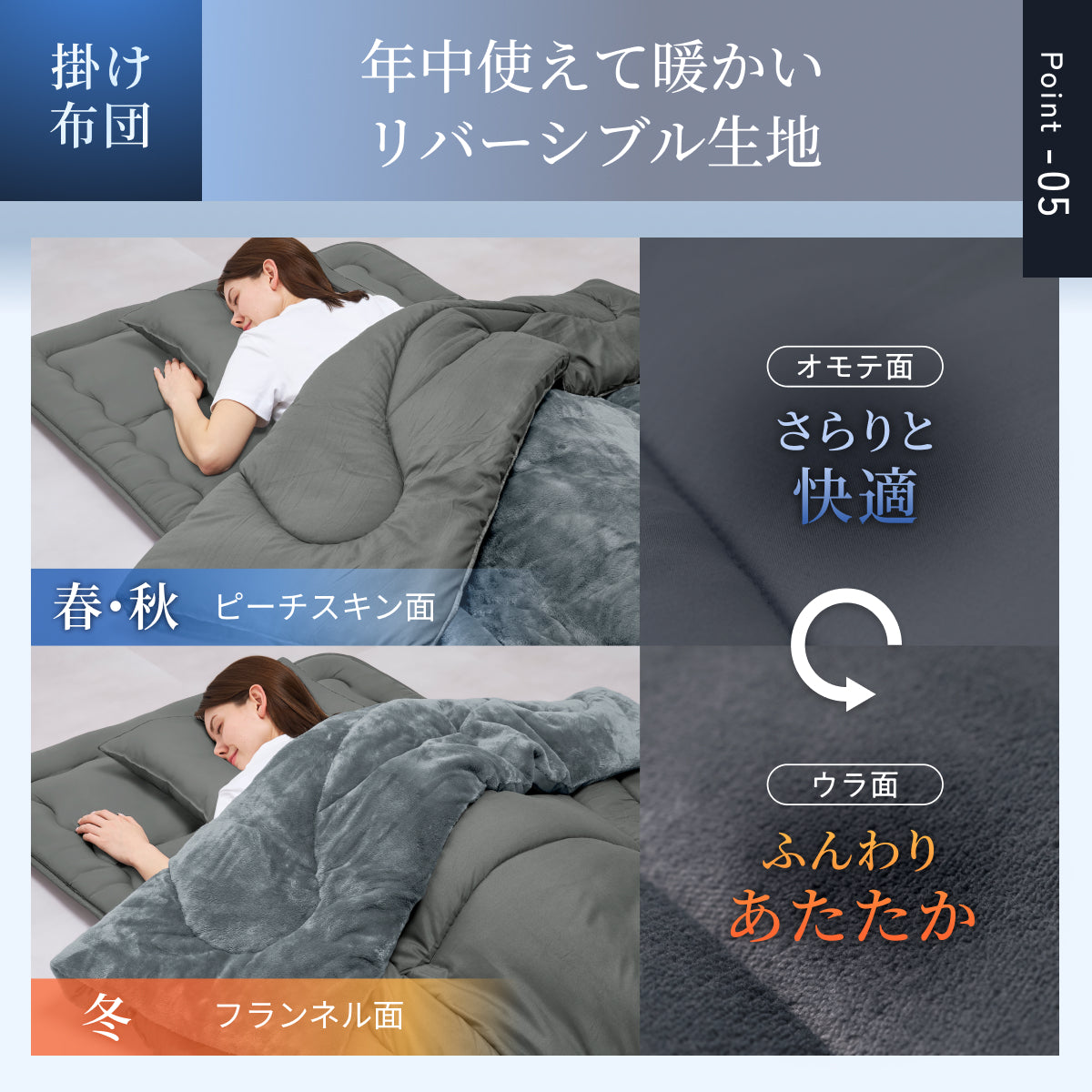 【新生活にも来客用にも、これ1つで】掛け布団・敷き布団・枕のSIMPLE 布団3点セット