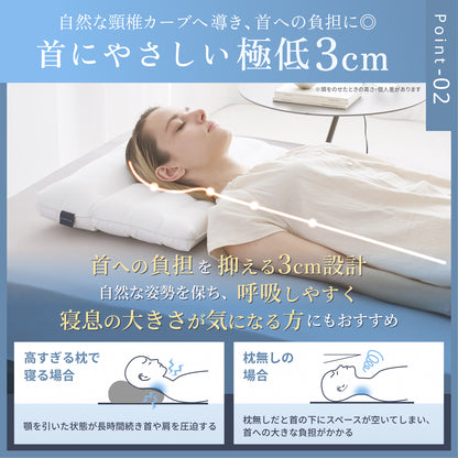【枕がいらない人のための枕®】天使のわたもこローピローNEO