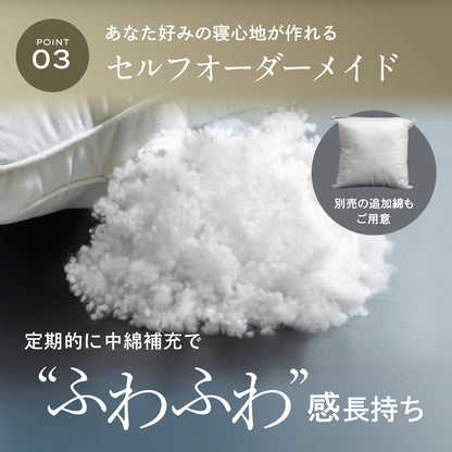 【極上ふわふわ綿で一流ホテルの寝心地】プレミアムホテルスタイルピロー