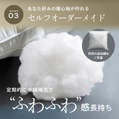【極上ふわふわ綿で一流ホテルの寝心地】プレミアムホテルスタイルピロー