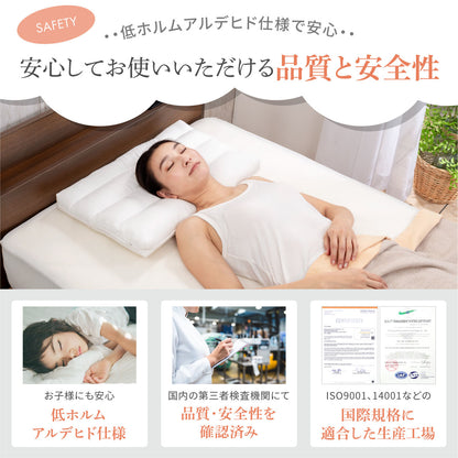 【選べる高さとカーブの極低まくら】Lite 天使のわたもこローピロー