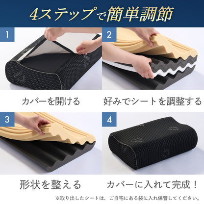 【5層ウレタンを入れ替えて高さも硬さもカスタマイズ】ミルフィーユピロー NEO