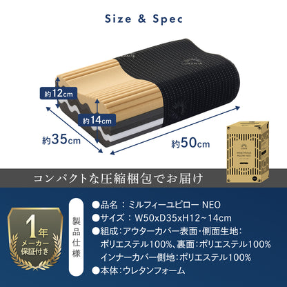 【5層ウレタンを入れ替えて高さも硬さもカスタマイズ】ミルフィーユピロー NEO