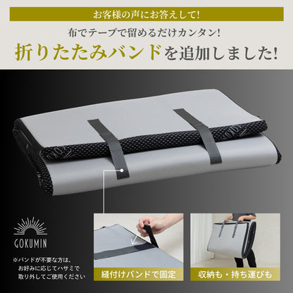 【厚さ5cm180Nやや硬め トリプル抗菌加工】高反発マットレス For Men　