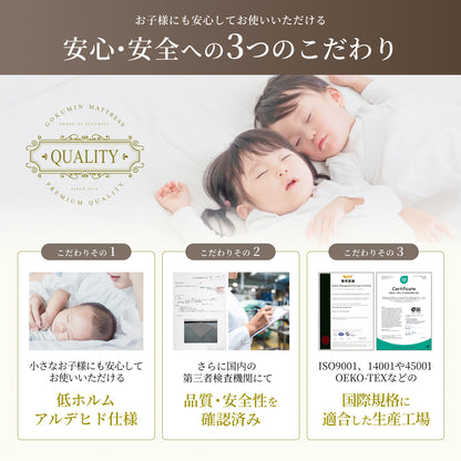 【包み込まれる寝心地  厚さ5cm】プレミアム低反発マットレス