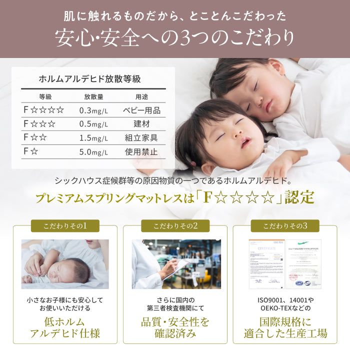 【極上の寝心地 極厚20cm】プレミアムスプリングマットレス