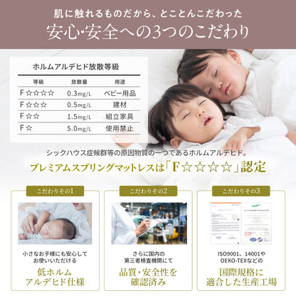 【極上の寝心地 極厚20cm】プレミアムスプリングマットレス