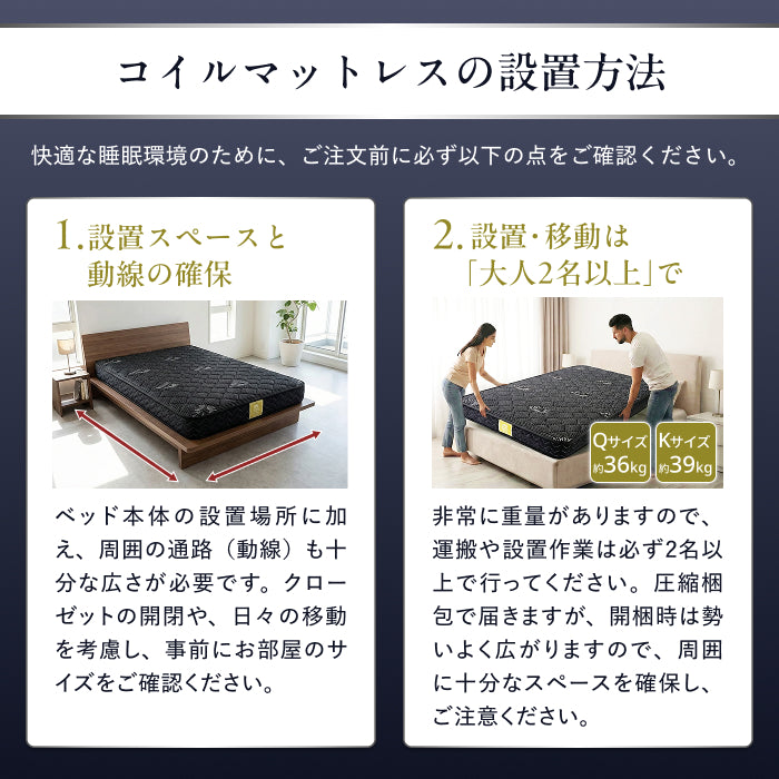 【極上の寝心地 極厚20cm】プレミアムスプリングマットレス