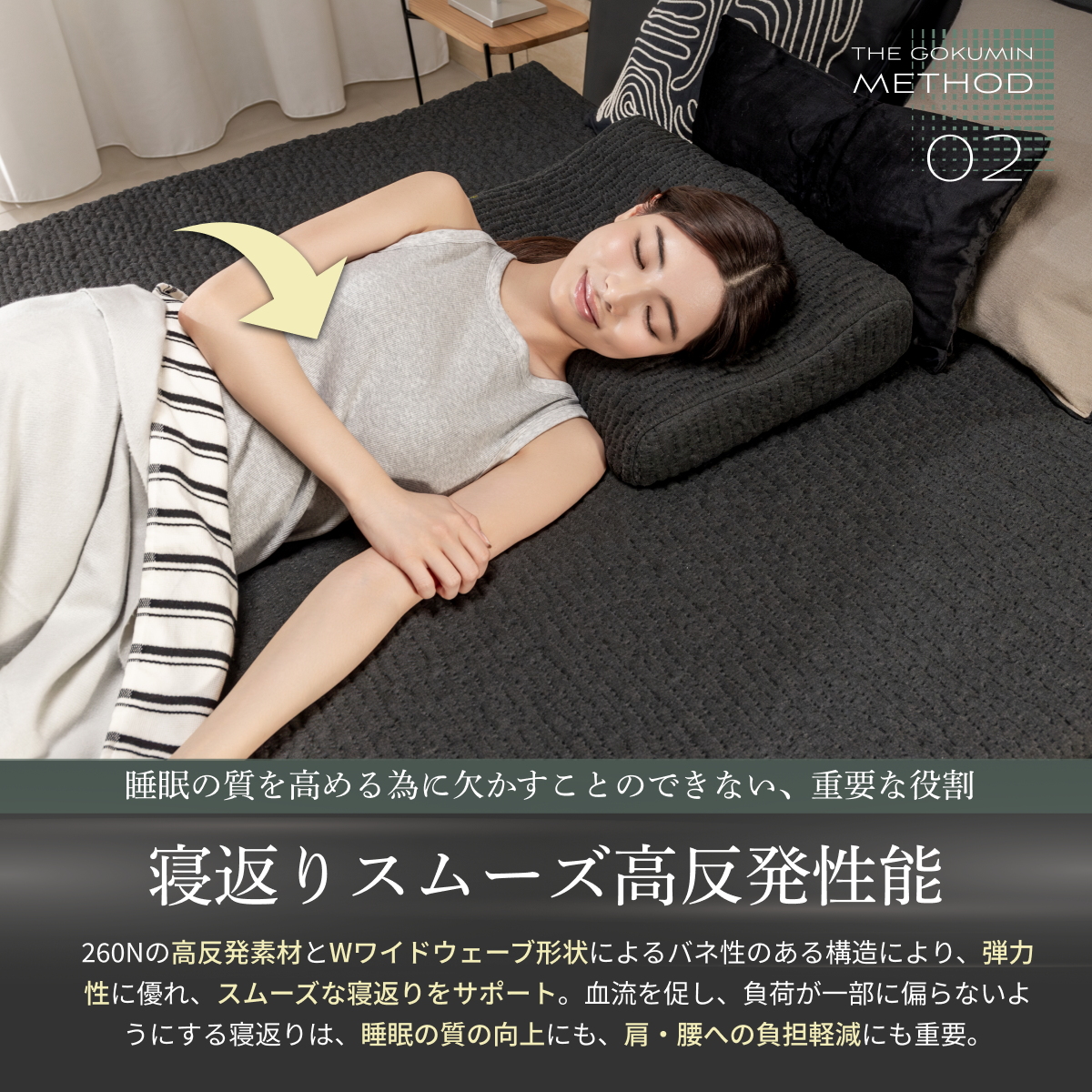 高反発&高密度35D&5ゾーン】Wワイドウェーブマットレス 高反発タイプ 高反発&高密度35D&5ゾーン】Wワイドウェーブマットレス 高反発タイプ