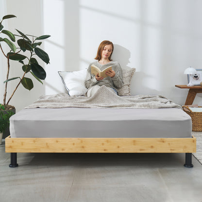 【国産×天然竹の上質な1台】プレミアムバンブーベッド ヘッドボードなし