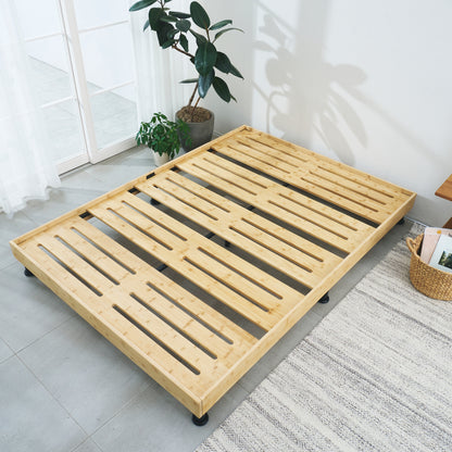 【国産×天然竹の上質な1台】プレミアムバンブーベッド ヘッドボードなし