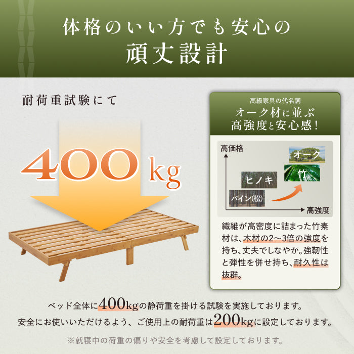 竹素材×組立不要ですぐ使える】折りたたみバンブーベッド – GOKUMIN