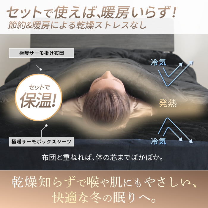 【究極あったか 敷く毛布】極暖サーモボックスシーツ