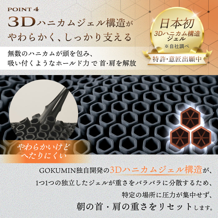 立体3Dハニカム構造でやさしくフィット】メディゼロピロー – GOKUMIN