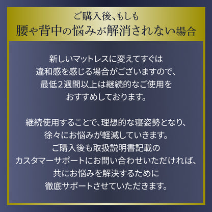 【慢性的な腰のダルさが、寝るだけでスッキリ。】リライブファイバーマットレス