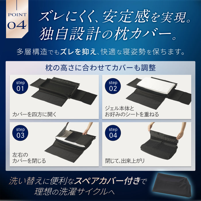 熱を逃がして遠く深く眠れる超無重力、超通気枕】超無重力ジェルピロー